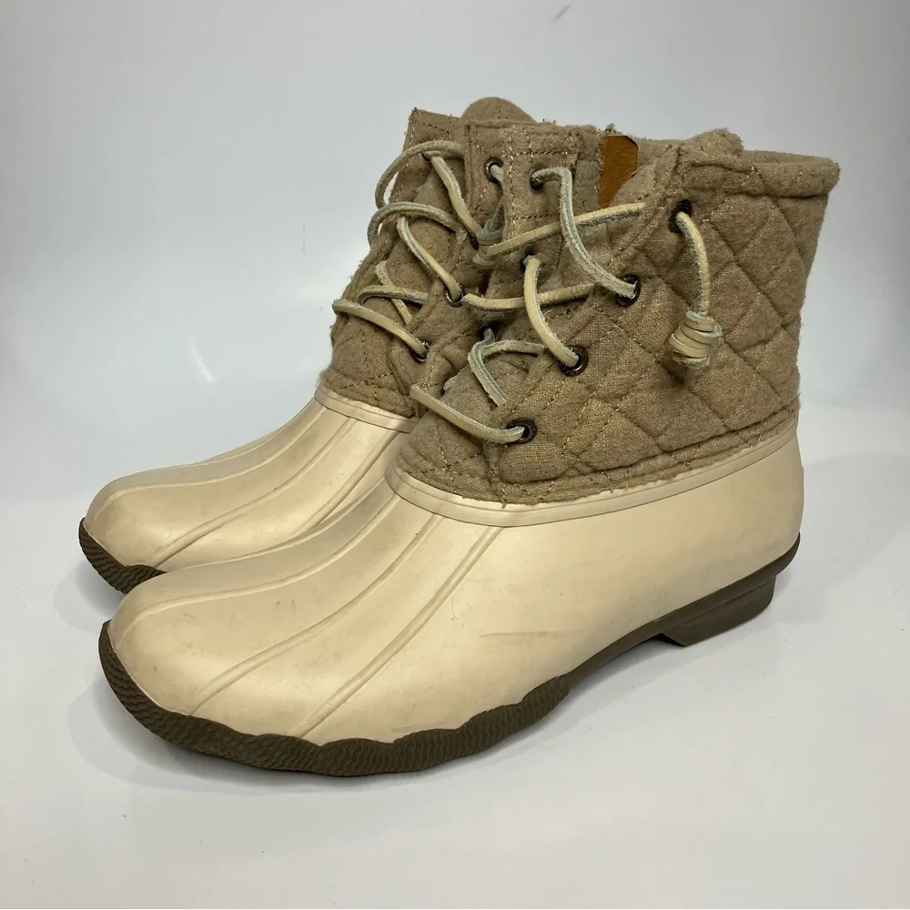 Sperry Syren gulf wool quilted tan size‎ 8